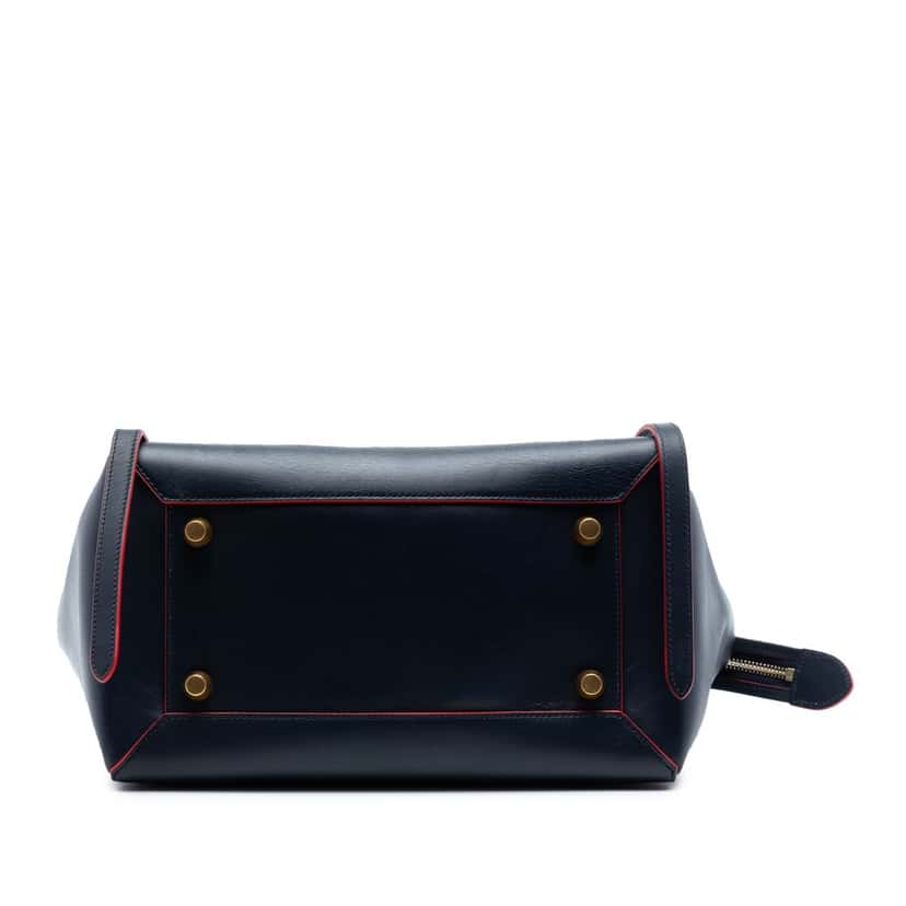 Celine Mini Smooth Calfskin Belt Bag Blue Leather Very good condition - Inside View