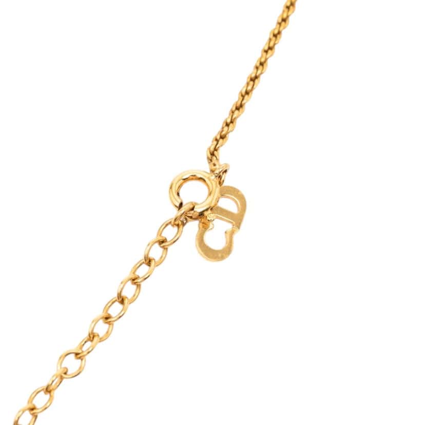 Dior Gold Plated CD Logo Heart Pendant Necklace Gold Metal Very good condition - Box View