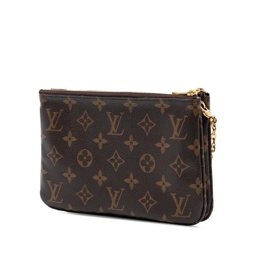 Louis Vuitton Monogram Illustre Vivienne Shanghai Double Zip Pochette Brown Very good condition - Back View