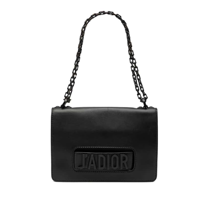 Dior Ultra Matte Calfskin JAdior Chain Flap Black Leather Very good condition - Front View