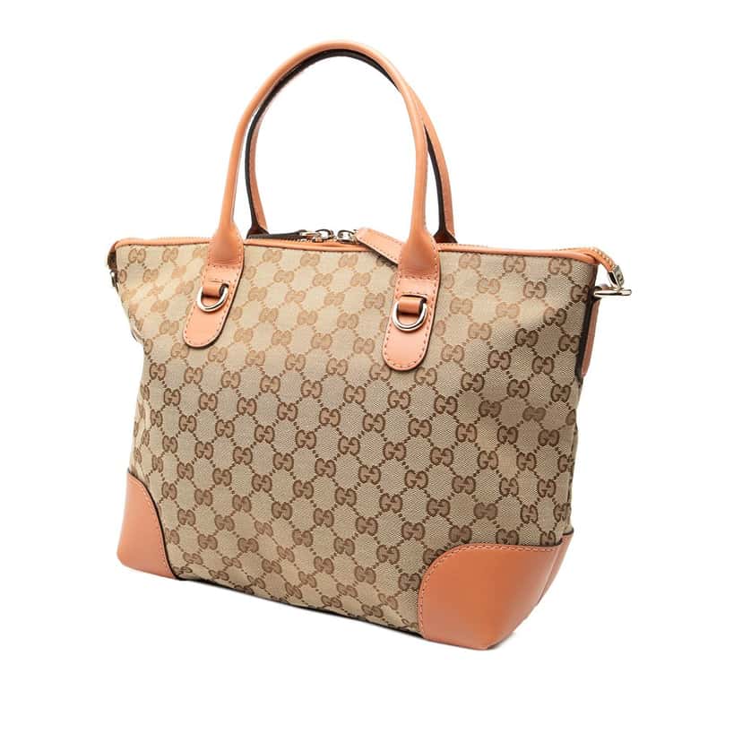 Gucci GG Canvas Heart Bit Satchel Beige Very good condition - Back View