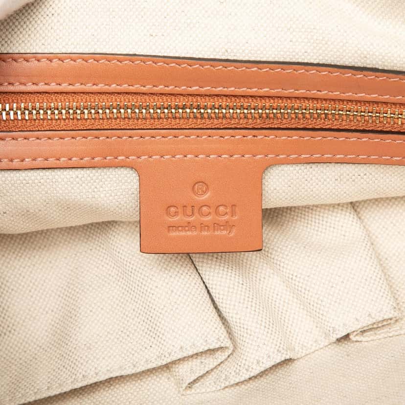 Gucci GG Canvas Heart Bit Satchel Beige Very good condition - Box View