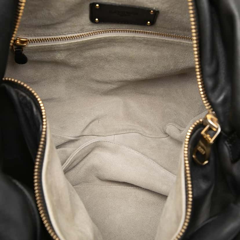 LOEWE Leather Padlock Calle Hobo Black Leather Very good condition - Model View