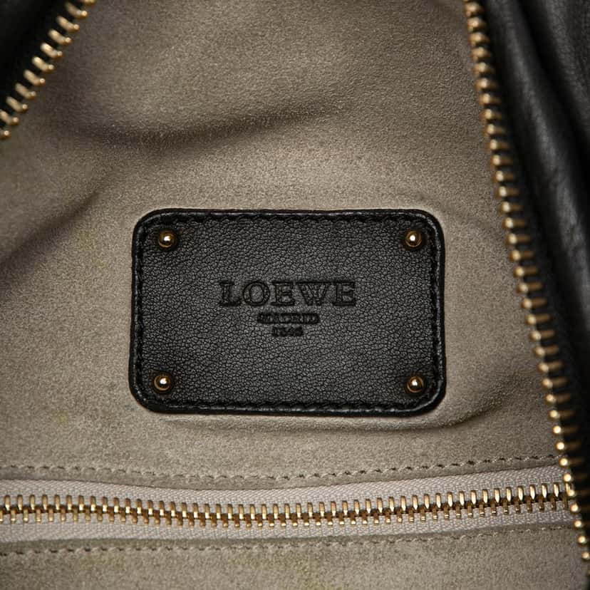 LOEWE Leather Padlock Calle Hobo Black Leather Very good condition - Box View
