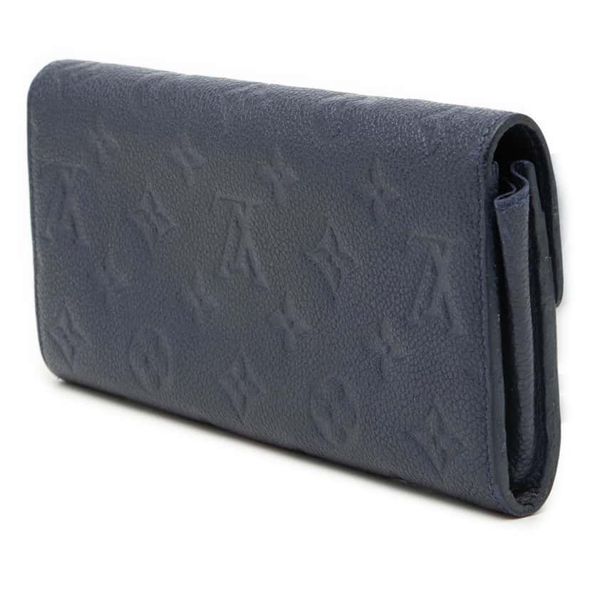 Louis Vuitton Monogram Empreinte Curieuse Wallet Blue Leather Very good condition - Back View
