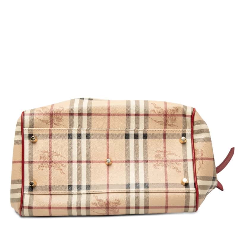 Burberry Small Haymarket Check Coated Canvas Canterbury Tote Beige Very good condition - Inside View
