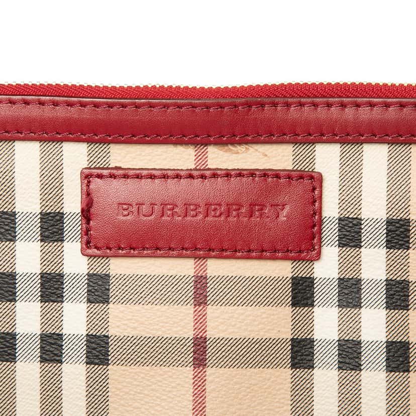 Burberry Small Haymarket Check Coated Canvas Canterbury Tote Beige Very good condition - Box View