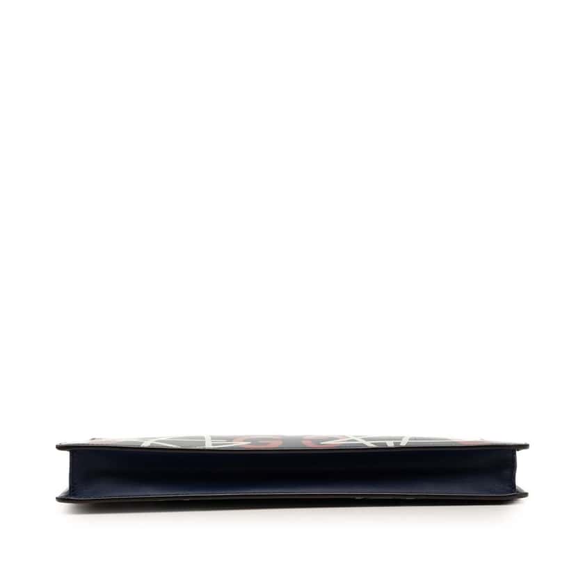 Gucci Calfskin Gucci Ghost Clutch Blue Leather Very good condition - Inside View