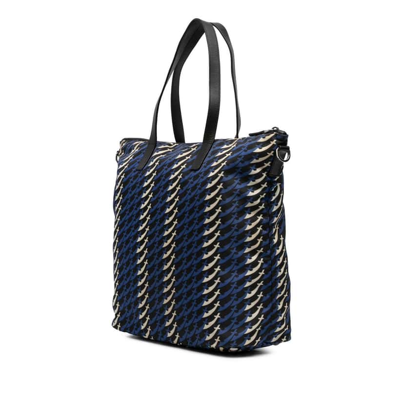 Prada Tessuto Stampato Satchel Blue Very good condition - Back View