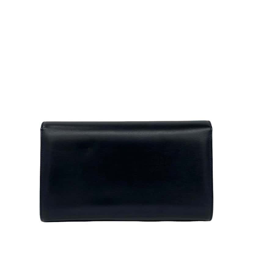 Cartier Leather Sapphire Chain Crossbody Blue Leather Very good condition - Back View