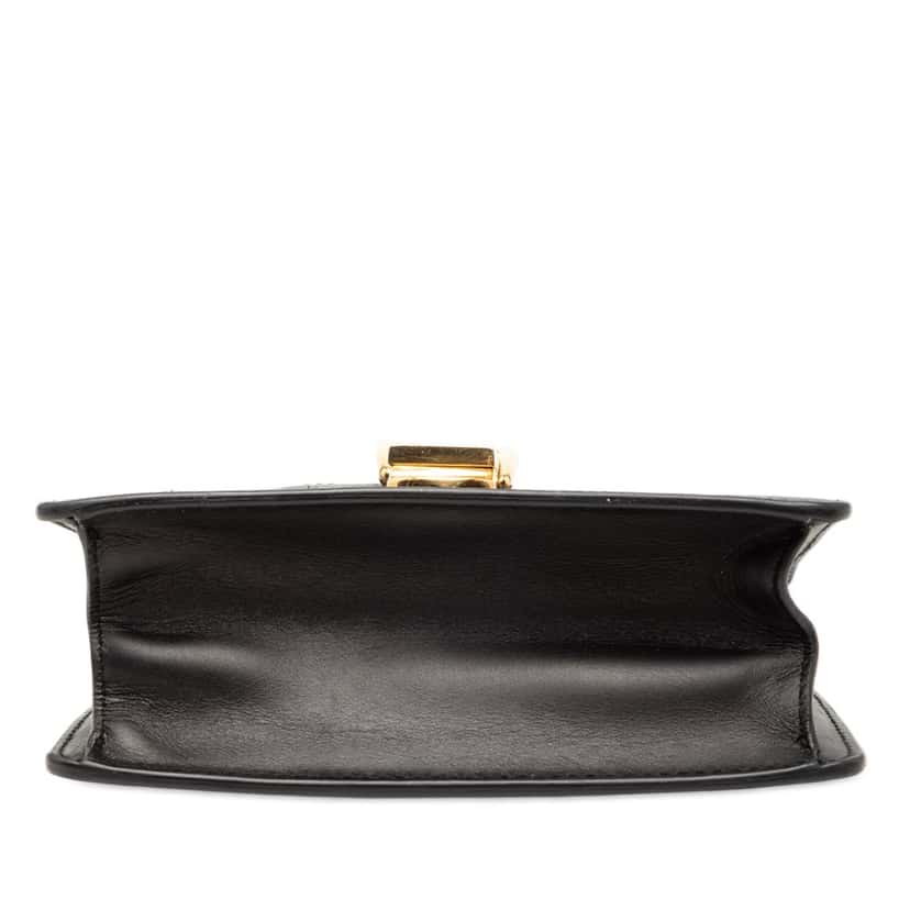 Gucci Mini Leather Web Sylvie Chain Crossbody Black Leather Very good condition - Inside View