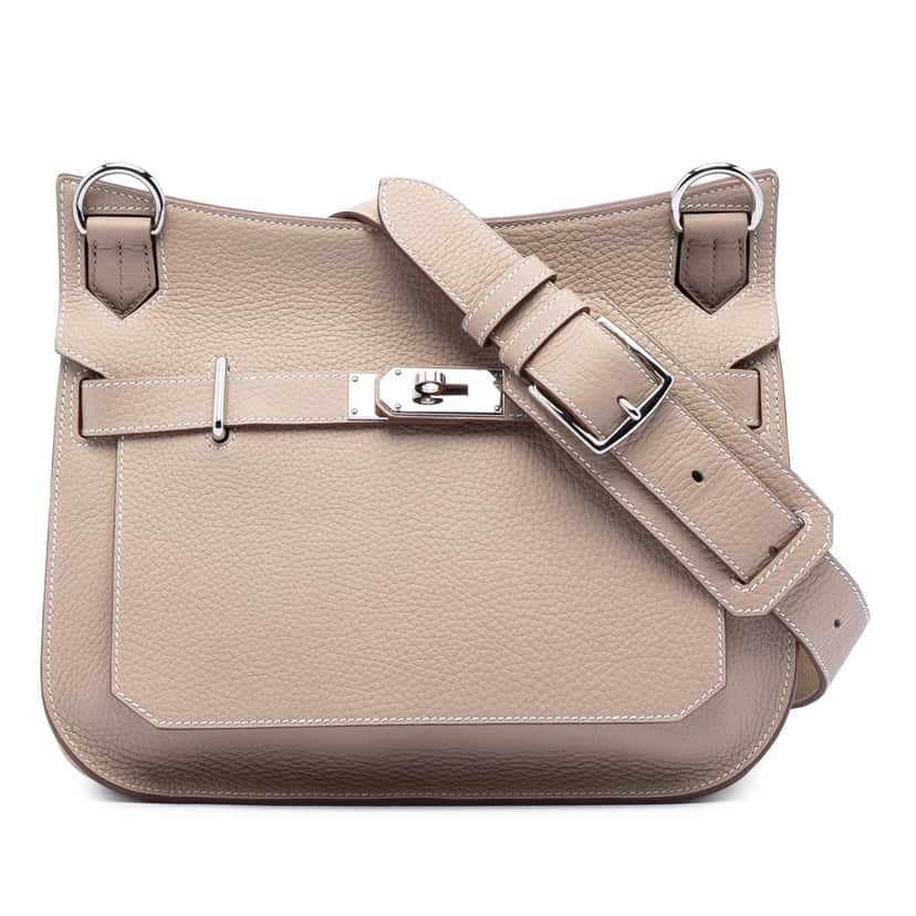 Hermès Clemence Jypsiere 31 Beige Leather Very good condition - Front View