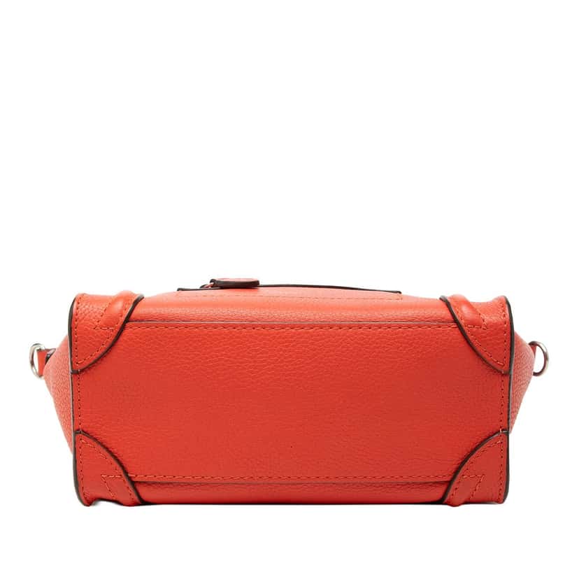 Celine Nano Leather Luggage Tote Orange Leather Very good condition - Inside View