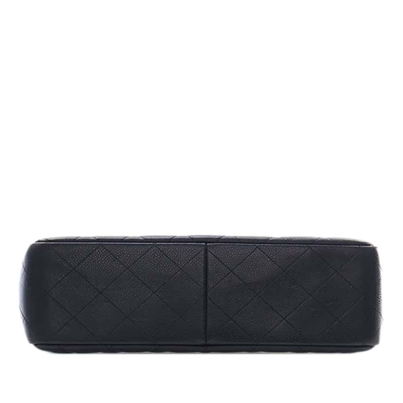 Chanel Jumbo Classic Caviar Single Flap Black Leather Very good condition - Box View