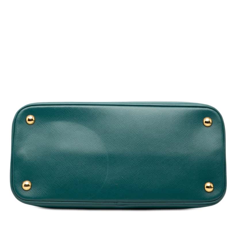 Prada Medium Saffiano Lux Open Promenade Satchel Blue Leather Very good condition - Inside View