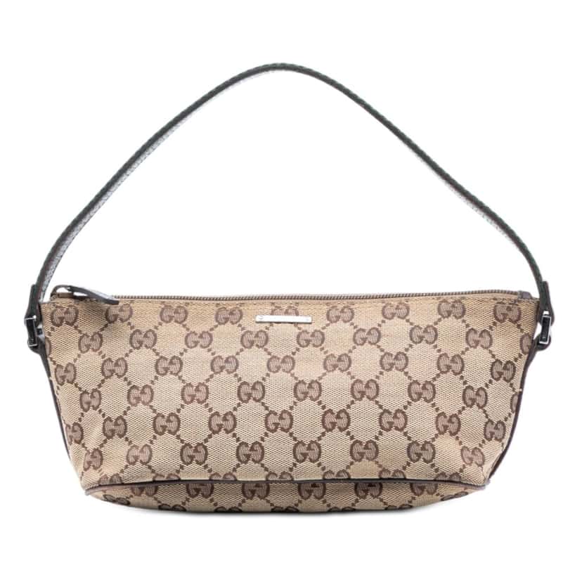 Gucci GG Canvas Web Boat Beige Very good condition - Front View