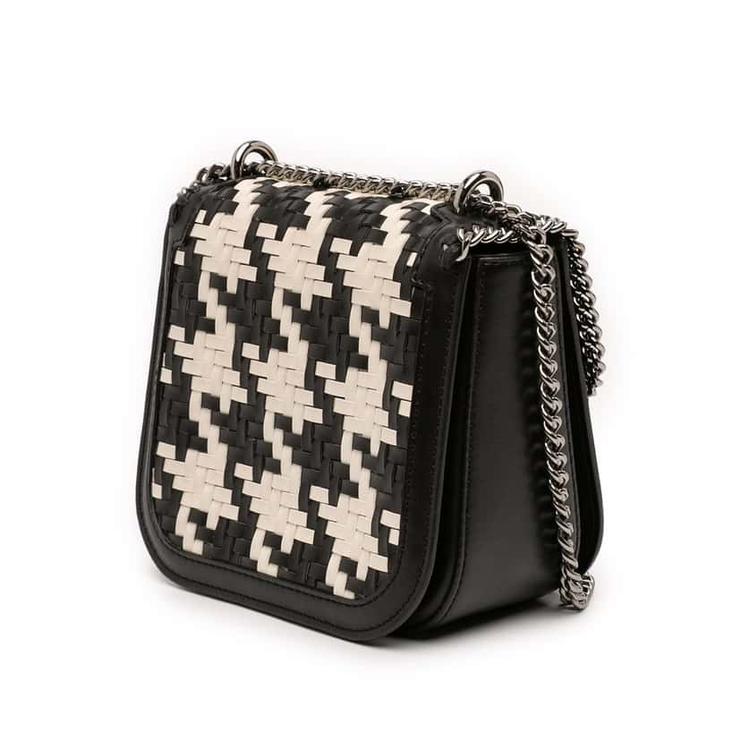 Stella McCartney Woven Falabella Box Crossbody Black Very good condition - Back View