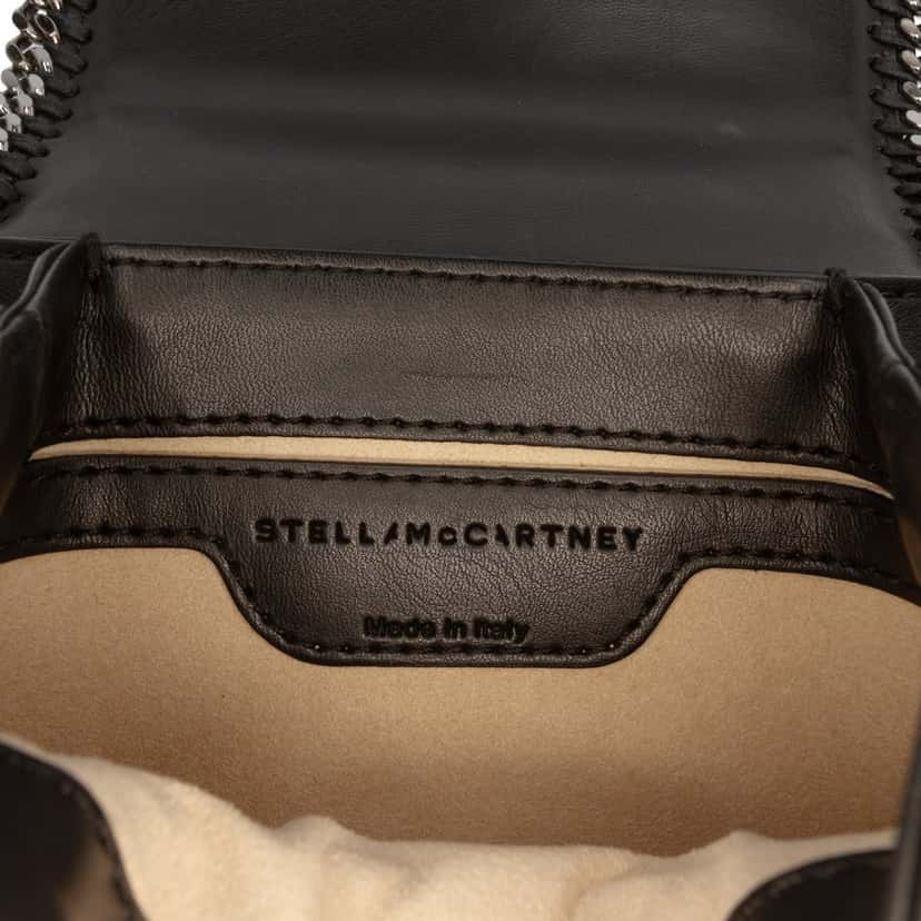 Stella McCartney Woven Falabella Box Crossbody Black Very good condition - Box View