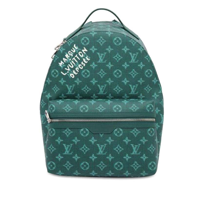Louis Vuitton Monogram Heritage Discovery Backpack PM Green Canvas Very good condition - Front View