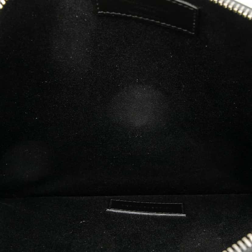 Saint Laurent Leather Zip Clutch Black Leather Very good condition - Model View