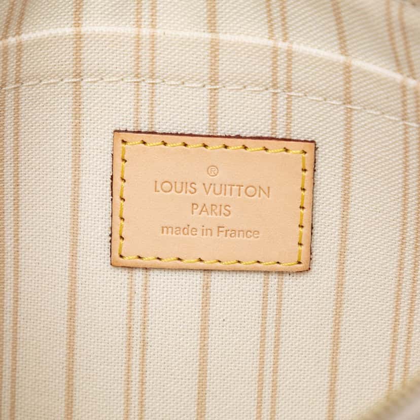 Louis Vuitton Damier Azur Neverfull MM Pouch White Very good condition - Box View