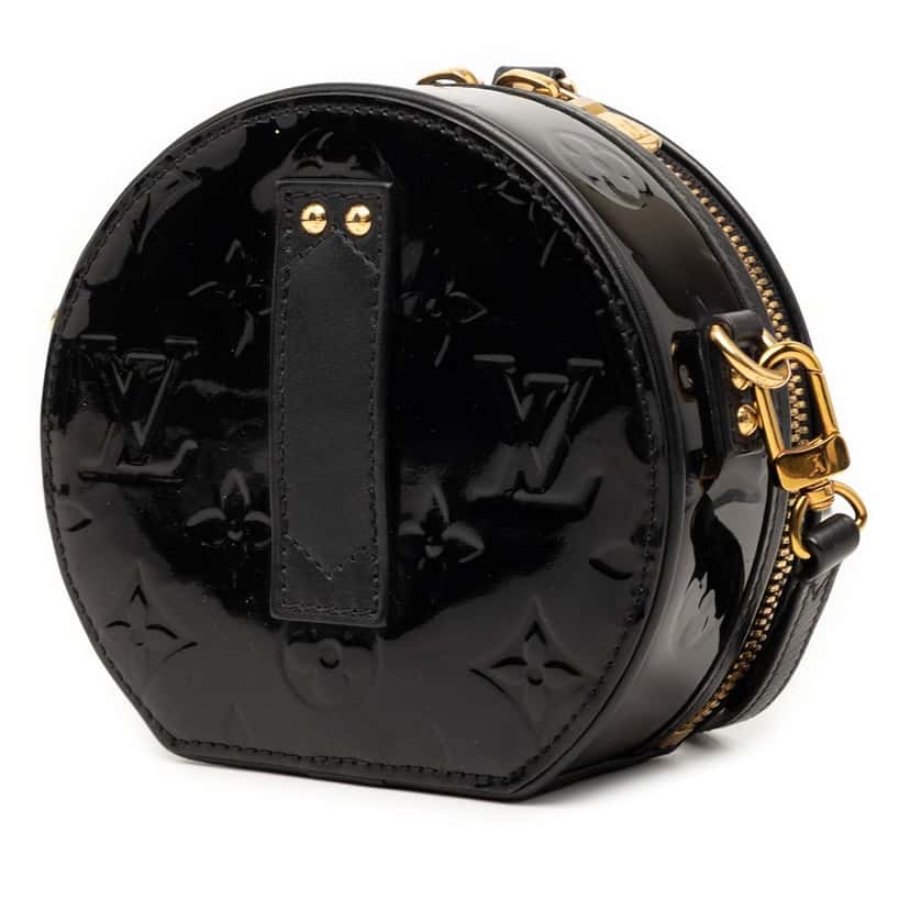 Louis Vuitton Monogram Vernis Mini Boite Chapeau Souple Black Leather Very good condition - Back View