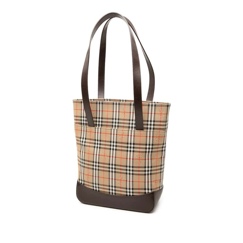 Burberry Haymarket Check Canvas Tote Beige Very good condition - Back View
