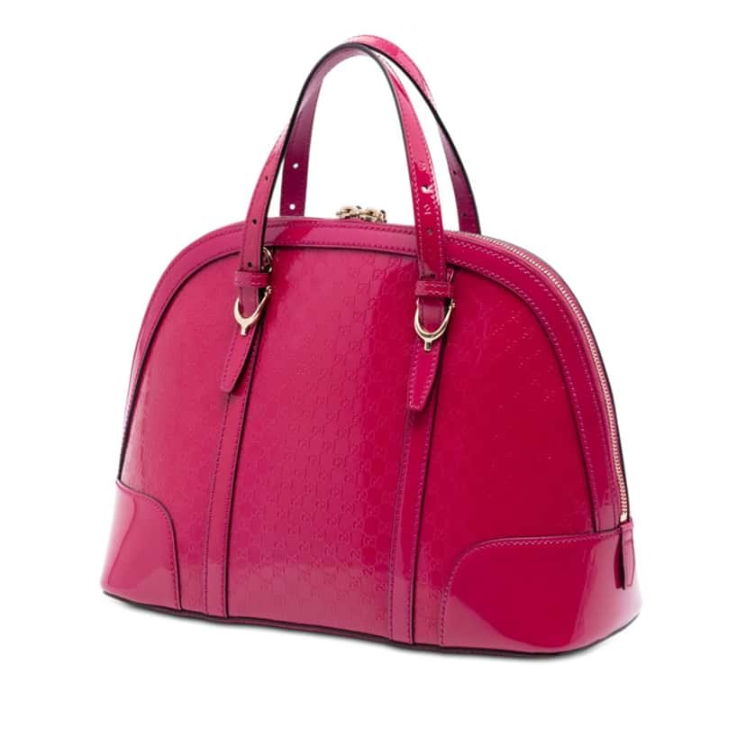 Gucci Small Microguccissima Patent Nice Dome Satchel Pink Leather Very good condition - Back View