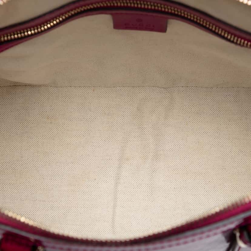 Gucci Small Microguccissima Patent Nice Dome Satchel Pink Leather Very good condition - Model View