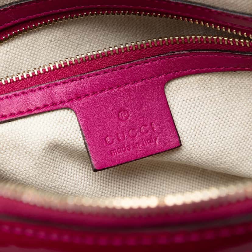 Gucci Small Microguccissima Patent Nice Dome Satchel Pink Leather Very good condition - Box View