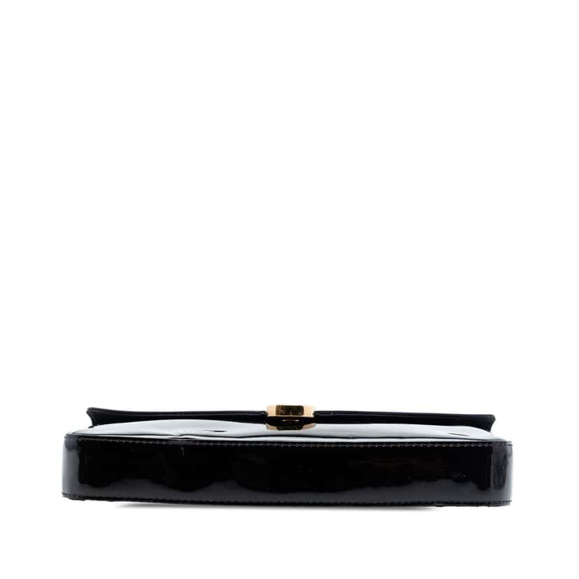 Fendi Patent F Is Fendi Envelope Wallet On Chain Black Leather Very good condition - Inside View
