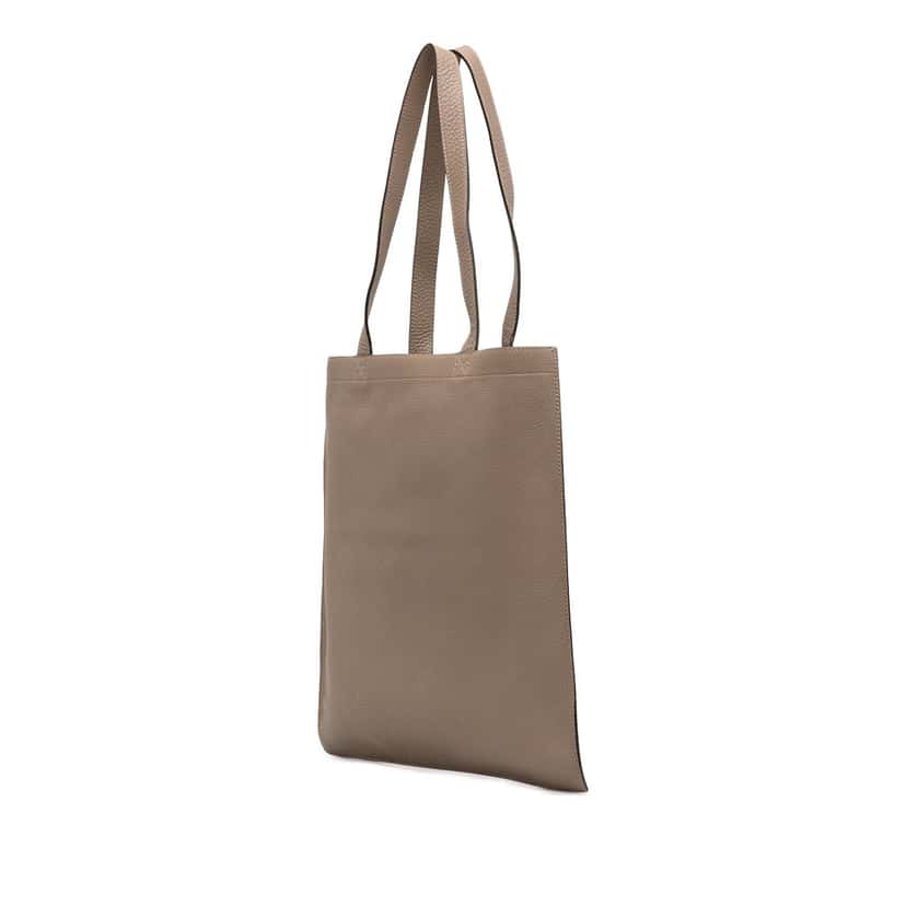 Fendi Sue Tilley Leather Banana Shopper Tote Brown Leather Very good condition - Back View