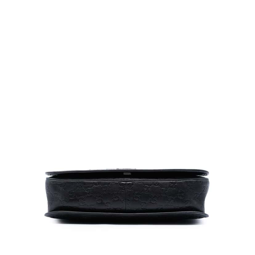 Gucci Guccissima Messenger Bag Black Leather Very good condition - Inside View