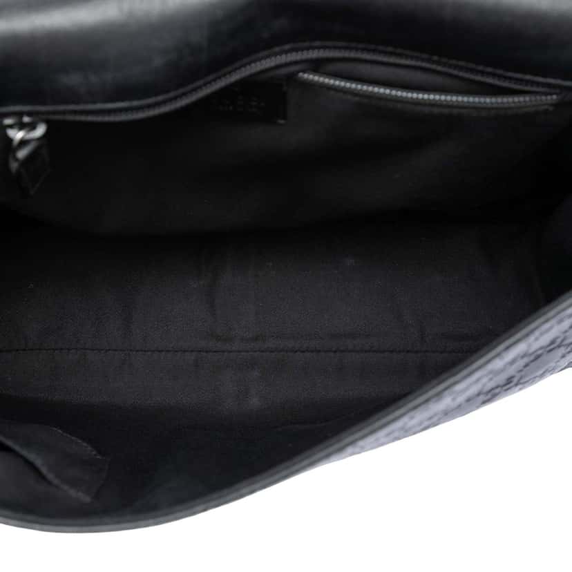 Gucci Guccissima Messenger Bag Black Leather Very good condition - Model View