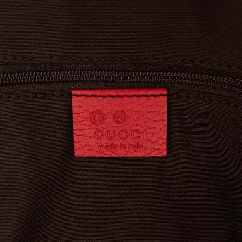Gucci Leather GG Charm Satchel Red Leather Very good condition - Box View