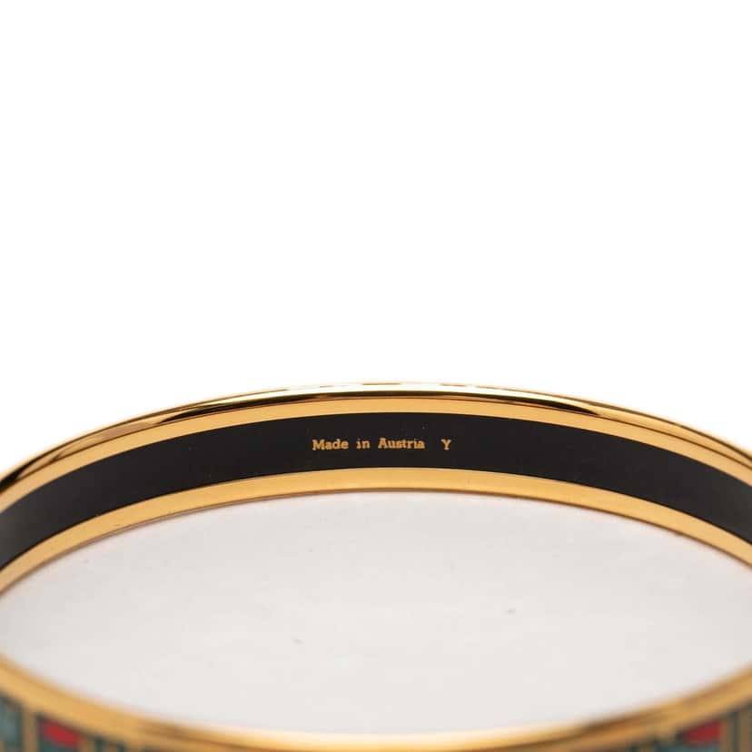 Hermès Narrow Cloisonne Enamel Bangle 62 Red Very good condition - Model View