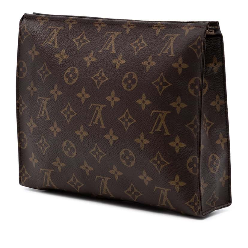 Louis Vuitton Monogram Toiletry Pouch 26 Brown Very good condition - Back View