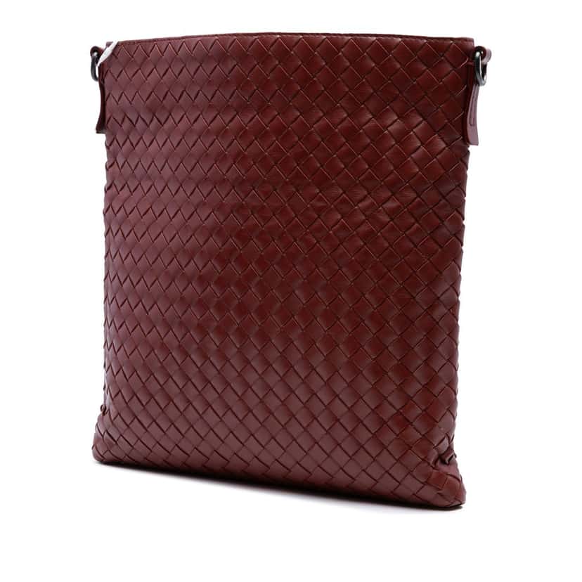 Bottega Veneta Nappa Intrecciato Crossbody Red Leather Very good condition - Back View