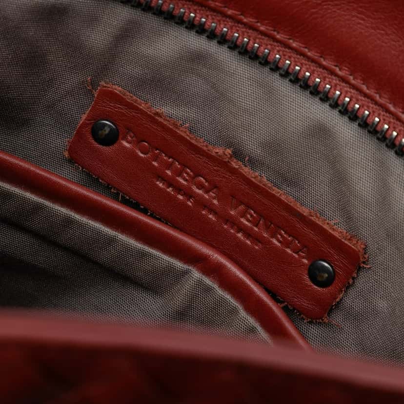 Bottega Veneta Nappa Intrecciato Crossbody Red Leather Very good condition - Box View