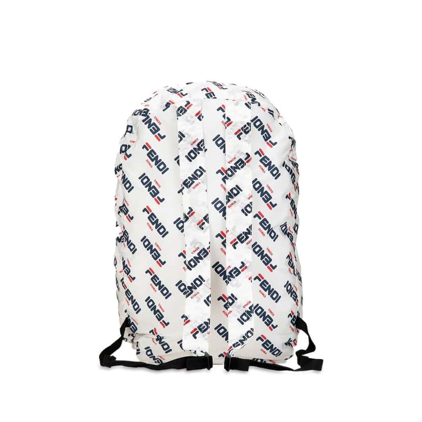 Fendi x Fila Mania Packable Backpack White Very good condition - Inside View