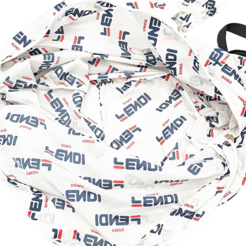 Fendi x Fila Mania Packable Backpack White Very good condition - Box View