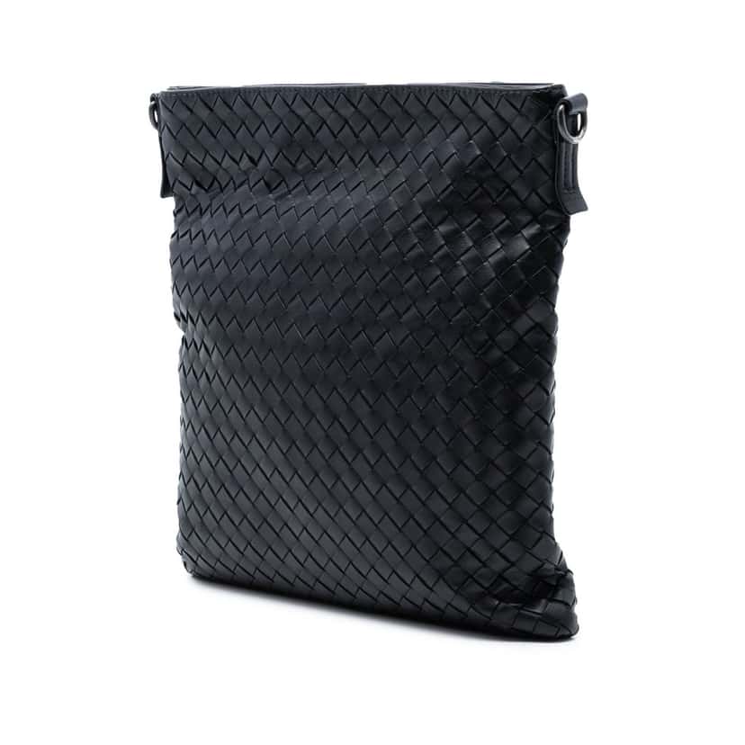 Bottega Veneta Nappa Intrecciato VN Crossbody Black Leather Very good condition - Back View