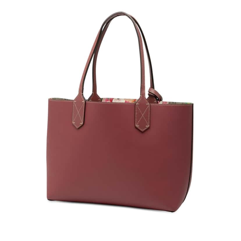 Gucci Small GG Supreme Blooms Reversible Tote Beige Very good condition - Back View