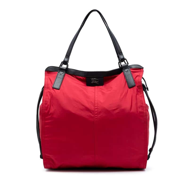 Burberry Nylon Buckleigh Tote Red Very good condition - Front View