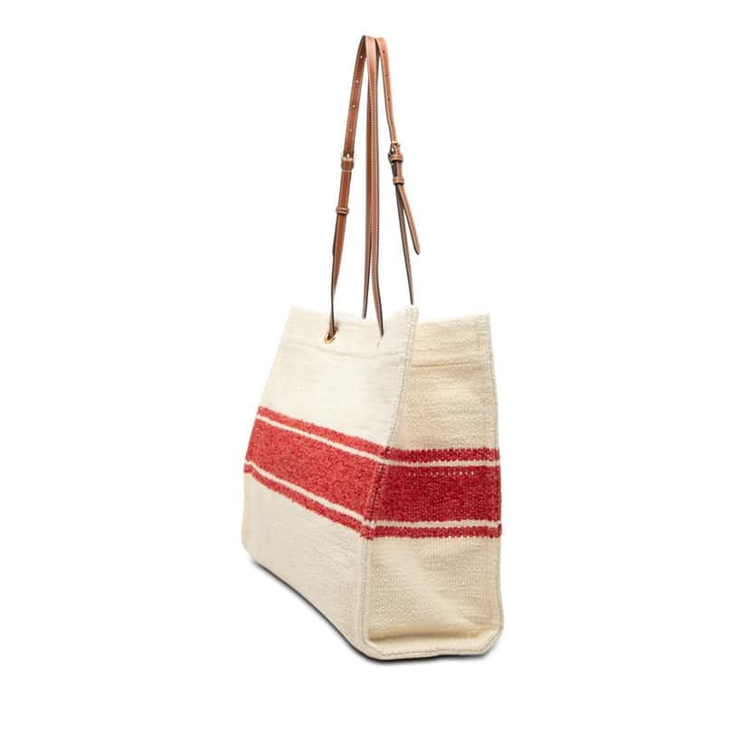 Celine Canvas Plein Soleil Square Cabas Tote Beige Very good condition - Back View