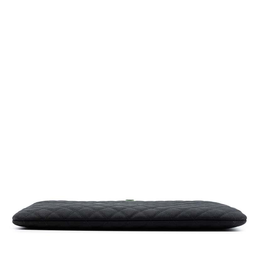 Chanel Large Quilted Nylon Fluo Boy O Case Clutch Black Very good condition - Inside View