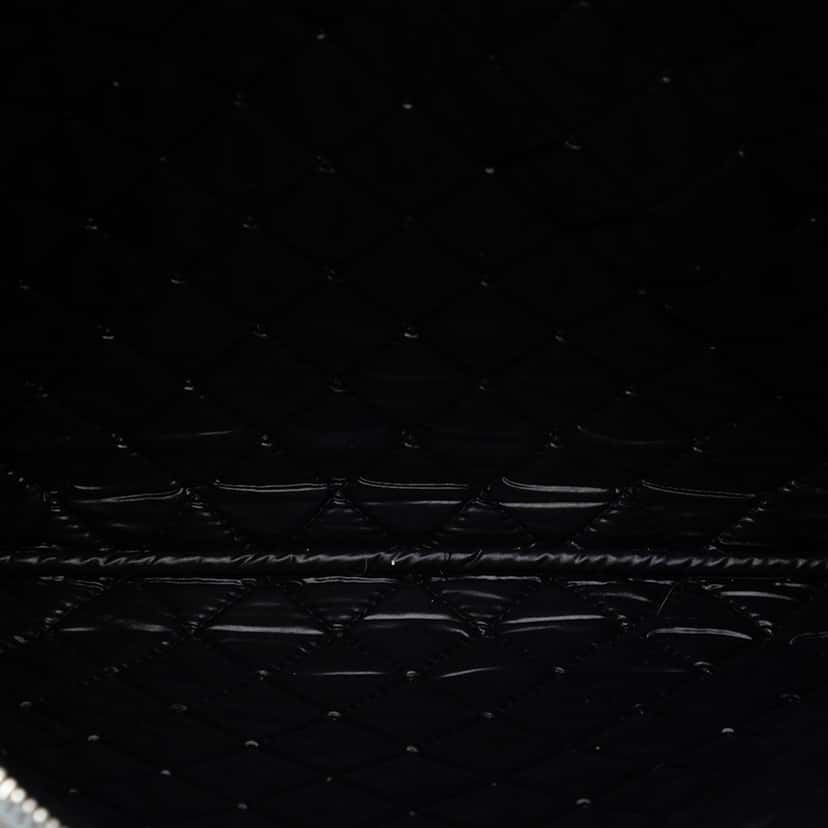 Chanel Large Quilted Nylon Fluo Boy O Case Clutch Black Very good condition - Model View