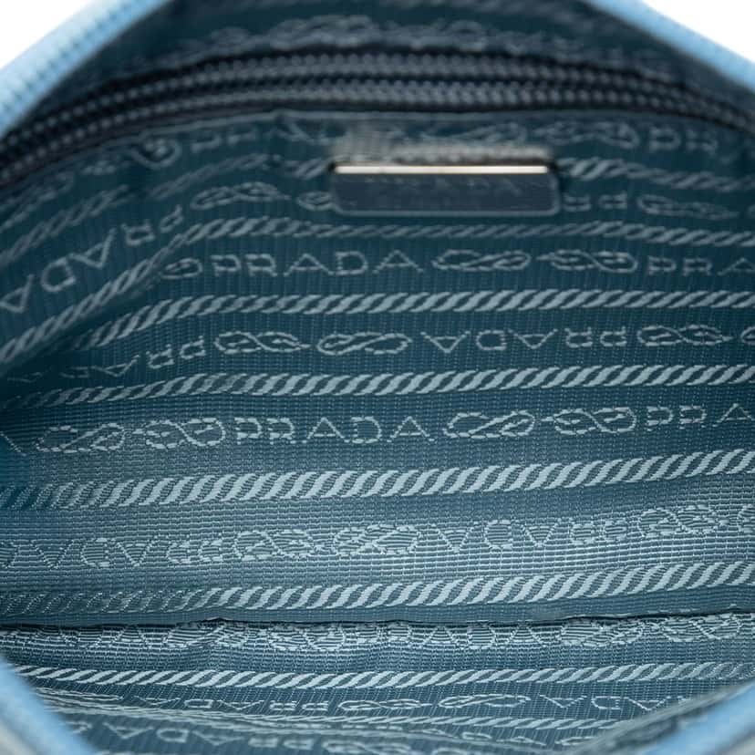 Prada Tessuto Pochette Blue Very good condition - Model View
