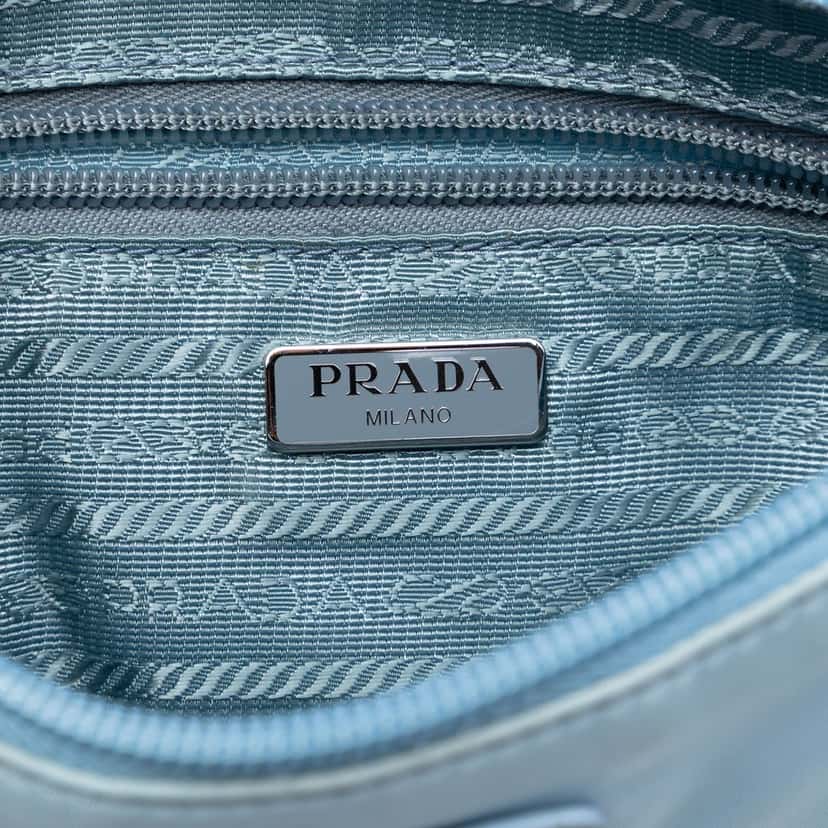 Prada Tessuto Pochette Blue Very good condition - Box View