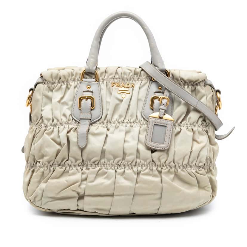 Prada Tessuto Gaufre Satchel Brown Very good condition - Front View